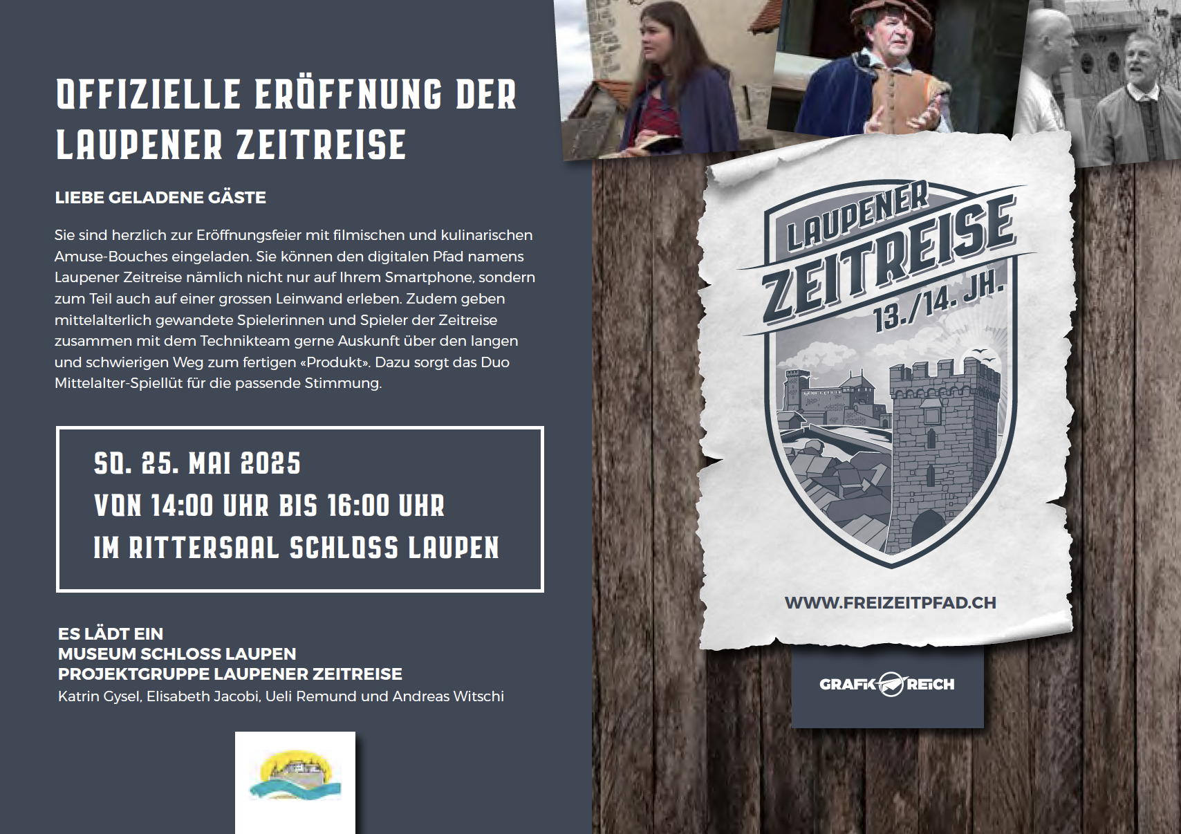 Flyer Einladung Eröffnung Laupener Zeitreise
